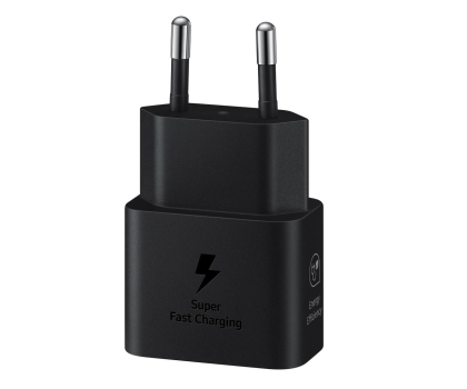 Ładowarka i akumulator SAMSUNG Ładowarka Sieciowa 25W USB-C czarna